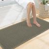 imageSmiry Waffle Bath Mat 30x20 Extra Soft Absorbent Bathroom Rugs Non Slip Machine Washable Quick Dry Bath Rugs for Bathroom Floor Tub Shower Home Decor Accessories BrownGreen