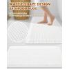 imageSmiry Waffle Bath Mat 30x20 Extra Soft Absorbent Bathroom Rugs Non Slip Machine Washable Quick Dry Bath Rugs for Bathroom Floor Tub Shower Home Decor Accessories BrownWhite