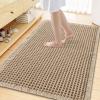 imageSmiry Waffle Bath Mat 30x20 Extra Soft Absorbent Bathroom Rugs Non Slip Machine Washable Quick Dry Bath Rugs for Bathroom Floor Tub Shower Home Decor Accessories BrownBrown