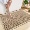 imageSmiry Waffle Bath Mat 30x20 Extra Soft Absorbent Bathroom Rugs Non Slip Machine Washable Quick Dry Bath Rugs for Bathroom Floor Tub Shower Home Decor Accessories BrownBrown