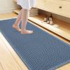 imageSmiry Waffle Bath Mat 30x20 Extra Soft Absorbent Bathroom Rugs Non Slip Machine Washable Quick Dry Bath Rugs for Bathroom Floor Tub Shower Home Decor Accessories BrownBlue