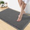 imageSmiry Waffle Bath Mat 30x20 Extra Soft Absorbent Bathroom Rugs Non Slip Machine Washable Quick Dry Bath Rugs for Bathroom Floor Tub Shower Home Decor Accessories BrownDark Grey