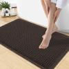 imageSmiry Waffle Bath Mat 30x20 Extra Soft Absorbent Bathroom Rugs Non Slip Machine Washable Quick Dry Bath Rugs for Bathroom Floor Tub Shower Home Decor Accessories BrownChocolate