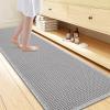 imageSmiry Waffle Bath Mat 30x20 Extra Soft Absorbent Bathroom Rugs Non Slip Machine Washable Quick Dry Bath Rugs for Bathroom Floor Tub Shower Home Decor Accessories BrownLight Grey