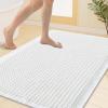 imageSmiry Waffle Bath Mat 30x20 Extra Soft Absorbent Bathroom Rugs Non Slip Machine Washable Quick Dry Bath Rugs for Bathroom Floor Tub Shower Home Decor Accessories BrownWhite