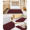 imageSmiry Waffle Bath Mat 30x20 Extra Soft Absorbent Bathroom Rugs Non Slip Machine Washable Quick Dry Bath Rugs for Bathroom Floor Tub Shower Home Decor Accessories BrownBurgundy