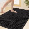 imageSmiry Waffle Bath Mat 30x20 Extra Soft Absorbent Bathroom Rugs Non Slip Machine Washable Quick Dry Bath Rugs for Bathroom Floor Tub Shower Home Decor Accessories BrownBlack