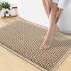 imageSmiry Waffle Bath Mat 30x20 Extra Soft Absorbent Bathroom Rugs Non Slip Machine Washable Quick Dry Bath Rugs for Bathroom Floor Tub Shower Home Decor Accessories BrownBrown