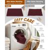 imageSmiry Waffle Bath Mat 30x20 Extra Soft Absorbent Bathroom Rugs Non Slip Machine Washable Quick Dry Bath Rugs for Bathroom Floor Tub Shower Home Decor Accessories BrownBurgundy