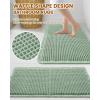 imageSmiry Waffle Bath Mat 30x20 Extra Soft Absorbent Bathroom Rugs Non Slip Machine Washable Quick Dry Bath Rugs for Bathroom Floor Tub Shower Home Decor Accessories BrownSage Green
