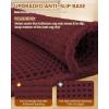imageSmiry Waffle Bath Mat 30x20 Extra Soft Absorbent Bathroom Rugs Non Slip Machine Washable Quick Dry Bath Rugs for Bathroom Floor Tub Shower Home Decor Accessories BrownBurgundy
