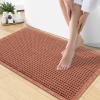 imageSmiry Waffle Bath Mat 30x20 Extra Soft Absorbent Bathroom Rugs Non Slip Machine Washable Quick Dry Bath Rugs for Bathroom Floor Tub Shower Home Decor Accessories BrownOrange