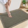 imageSmiry Waffle Bath Mat 30x20 Extra Soft Absorbent Bathroom Rugs Non Slip Machine Washable Quick Dry Bath Rugs for Bathroom Floor Tub Shower Home Decor Accessories BrownGreen