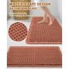 imageSmiry Waffle Bath Mat 30x20 Extra Soft Absorbent Bathroom Rugs Non Slip Machine Washable Quick Dry Bath Rugs for Bathroom Floor Tub Shower Home Decor Accessories BrownOrange