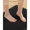 imageSmiry Waffle Bath Mat 30x20 Extra Soft Absorbent Bathroom Rugs Non Slip Machine Washable Quick Dry Bath Rugs for Bathroom Floor Tub Shower Home Decor Accessories BrownBlack