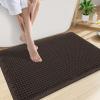 imageSmiry Waffle Bath Mat 30x20 Extra Soft Absorbent Bathroom Rugs Non Slip Machine Washable Quick Dry Bath Rugs for Bathroom Floor Tub Shower Home Decor Accessories BrownChocolate