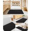 imageSmiry Waffle Bath Mat 30x20 Extra Soft Absorbent Bathroom Rugs Non Slip Machine Washable Quick Dry Bath Rugs for Bathroom Floor Tub Shower Home Decor Accessories BrownBlack