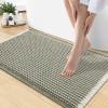 imageSmiry Waffle Bath Mat 30x20 Extra Soft Absorbent Bathroom Rugs Non Slip Machine Washable Quick Dry Bath Rugs for Bathroom Floor Tub Shower Home Decor Accessories BrownGreen  Cream