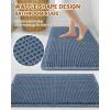 imageSmiry Waffle Bath Mat 30x20 Extra Soft Absorbent Bathroom Rugs Non Slip Machine Washable Quick Dry Bath Rugs for Bathroom Floor Tub Shower Home Decor Accessories BrownBlue