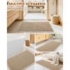 imageSmiry Waffle Bath Mat 30x20 Extra Soft Absorbent Bathroom Rugs Non Slip Machine Washable Quick Dry Bath Rugs for Bathroom Floor Tub Shower Home Decor Accessories BrownBrown  Cream