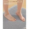 imageSmiry Waffle Bath Mat 30x20 Extra Soft Absorbent Bathroom Rugs Non Slip Machine Washable Quick Dry Bath Rugs for Bathroom Floor Tub Shower Home Decor Accessories BrownLight Grey