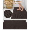imageSmiry Waffle Bath Mat 30x20 Extra Soft Absorbent Bathroom Rugs Non Slip Machine Washable Quick Dry Bath Rugs for Bathroom Floor Tub Shower Home Decor Accessories BrownChocolate