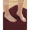 imageSmiry Waffle Bath Mat 30x20 Extra Soft Absorbent Bathroom Rugs Non Slip Machine Washable Quick Dry Bath Rugs for Bathroom Floor Tub Shower Home Decor Accessories BrownBurgundy