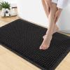 imageSmiry Waffle Bath Mat 30x20 Extra Soft Absorbent Bathroom Rugs Non Slip Machine Washable Quick Dry Bath Rugs for Bathroom Floor Tub Shower Home Decor Accessories BrownBlack