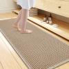 imageSmiry Waffle Bath Mat 30x20 Extra Soft Absorbent Bathroom Rugs Non Slip Machine Washable Quick Dry Bath Rugs for Bathroom Floor Tub Shower Home Decor Accessories BrownBrown
