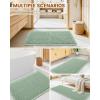 imageSmiry Waffle Bath Mat 30x20 Extra Soft Absorbent Bathroom Rugs Non Slip Machine Washable Quick Dry Bath Rugs for Bathroom Floor Tub Shower Home Decor Accessories BrownSage Green