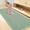 imageSmiry Waffle Bath Mat 30x20 Extra Soft Absorbent Bathroom Rugs Non Slip Machine Washable Quick Dry Bath Rugs for Bathroom Floor Tub Shower Home Decor Accessories BrownSage Green