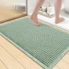 imageSmiry Waffle Bath Mat 30x20 Extra Soft Absorbent Bathroom Rugs Non Slip Machine Washable Quick Dry Bath Rugs for Bathroom Floor Tub Shower Home Decor Accessories BrownSage Green