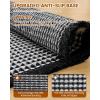 imageSmiry Waffle Bath Mat 30x20 Extra Soft Absorbent Bathroom Rugs Non Slip Machine Washable Quick Dry Bath Rugs for Bathroom Floor Tub Shower Home Decor Accessories BrownBlack  Cream