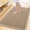 imageSmiry Waffle Bath Mat 30x20 Extra Soft Absorbent Bathroom Rugs Non Slip Machine Washable Quick Dry Bath Rugs for Bathroom Floor Tub Shower Home Decor Accessories BrownBrown