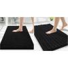 imageSmiry Bathroom Rugs 24x1630X20 Extra Soft Absorbent Shaggy Chenille Bath Mats Machine Washable Dry Quickly NonSlip Plush for Tub Shower and Floor Home Decor Accessories Black
