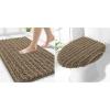 imageSmiry Bathroom Rugs 30x20 and Toilet Lid Cover 175x15 Soft and Absorbent Bath Mat Machine Washable NonSlip Plush Carpet Runner for Tub Shower and Floor Home DecorCamel