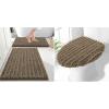 imageSmiry Bathroom Rugs Set 2 Piece30x20 Plus 24x16 and Toilet Lid Cover 175x15 Soft and Absorbent Bath Mat Machine Washable NonSlip Plush Carpet Runner for Tub Shower and Floor Home DecorCamel