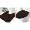 imageSmiry Bathroom Rugs U Shaped 24x20 and Toilet Lid Cover 175x15 Soft and Absorbent Bath Mat Machine Washable NonSlip Plush Carpet Runner for Tub Shower and Floor Home DecorBrown