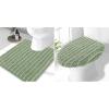 imageSmiry Bathroom Rugs U Shaped 24x20 and Toilet Lid Cover 175x15 Soft and Absorbent Bath Mat Machine Washable NonSlip Plush Carpet Runner for Tub Shower and Floor Home DecorSage Green