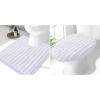 imageSmiry Bathroom Rugs U Shaped 24x20 and Toilet Lid Cover 175x15 Soft and Absorbent Bath Mat Machine Washable NonSlip Plush Carpet Runner for Tub Shower and Floor Home DecorWhite