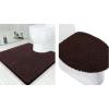 imageSmiry Bathroom Rugs UShaped 24x24 and Toilet Lid Cover 175x15 Soft and Absorbent Shaggy Bath Mat Machine Washable NonSlip Plush Carpet Runner for Tub Shower and Floor Home DecorBrown