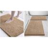 imageSmiry Bathroom Rugs and Mats Set of 3 Non Slip Absorbent Shaggy Bath Rug for Tub Shower and Bath Room 24 x 1624 x 1630 x 20 Beige