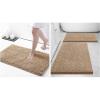 imageSmiry Bathroom Rugs and Mats Set of 3 Non Slip Absorbent Shaggy Bath Rug for Tub Shower and Bath Room 24x 1630 x 2030 x 20 Beige