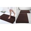 imageSmiry Bathroom Rugs and Mats Set of 3 Non Slip Absorbent Shaggy Bath Rug for Tub Shower and Bath Room 24x 1630 x 2030 x 20 Brown