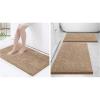 imageSmiry Bathroom Rugs and Mats Set of 3 Non Slip Absorbent Shaggy Bath Rug for Tub Shower and Bath Room 24x 1630 x 2036x24 Beige