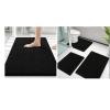imageSmiry Bathroom Rugs and Mats Set of 4 Non Slip Absorbent Shaggy Bath Rug for Tub Shower and Bath Room 30 x 2030x2024x1624x20 Black