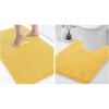 imageSmiry Chenille Bathroom Rugs 24x16 and UShaped Toilet Bath Rugs 24x20 Extra Soft and Absorbent Shaggy Bath Mat Machine Washable NonSlip Plush Carpet Yellow