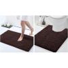 imageSmiry Chenille Bathroom Rugs 30x20 and UShaped Toilet Bath Rugs 24x20 Extra Soft and Absorbent Shaggy Bath Mat Machine Washable NonSlip Plush Carpet Brown
