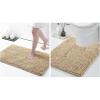 imageSmiry Chenille Bathroom Rugs 30x20 and UShaped Toilet Bath Rugs 24x20 Extra Soft and Absorbent Shaggy Bath Mat Machine Washable NonSlip Plush Carpet Beige