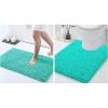 imageSmiry Chenille Bathroom Rugs 30x20 and UShaped Toilet Bath Rugs 24x20 Extra Soft and Absorbent Shaggy Bath Mat Machine Washable NonSlip Plush Carpet Turquoise